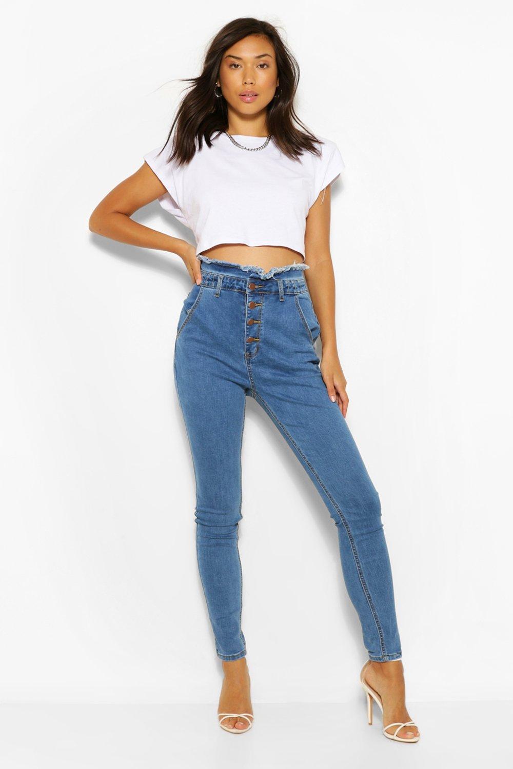 Paperbag best sale jeans boohoo